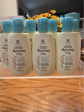 7 x 1 Ounces AVeeno Baby Daily Moisture Wash And Shampoo